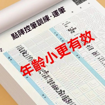 🔥臺灣出貨24H🔥控筆訓練字帖小學生點陣筆畵成人字帖楷書硬筆書法幼兒臨摹練習紙