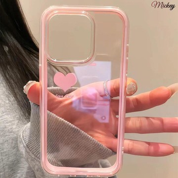 日韓簡約愛心適用蘋果17Promax手機殼iPhone16女13/12/14/15/11新