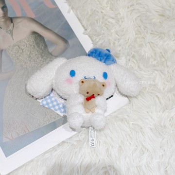 SANRIO 三麗鷗 貝雷帽 抱熊 吊飾 絨毛玩具