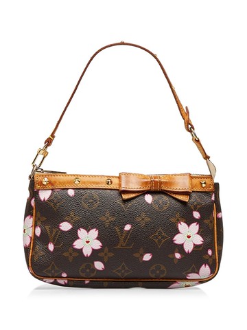 Louis Vuitton Pre-Owned - 2003 Louis Vuitton x Takashi Murakami Monogram Cherry Blossom Pochette Accessoires - women - Canvas - One Size - Brown