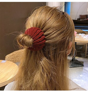 新款面鳥巢發圈丸子頭盤發器高馬尾盤發神器懶人發飾