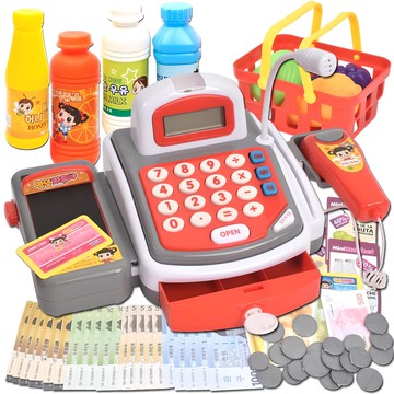 Hello Jadoo 超級大麥克風收銀機扮家家酒  1組  紅色的