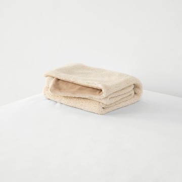 WARM TOUCH 石墨烯保暖法蘭絨萬用毯 杏棕