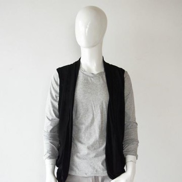 春裝 男女百搭 GY 無袖修身薄針織衫 開衫 外套6342