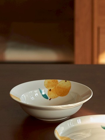 陶瓷盤子菜盤家用高級感草帽盤創意個性水果餐具餐盤ins風