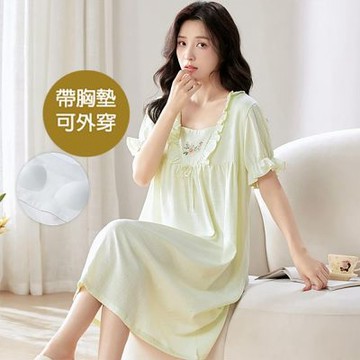 [韓國K.W.]韓國空運柔情月夜莫代爾洋裝(居家服/家居服/睡衣/睡裙/涼感睡衣)HMF8H1800