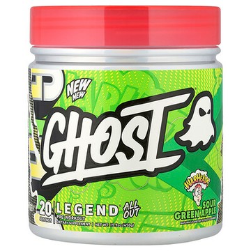 Ghost, Legend®，上佳鍛煉前配方，Warheads® 酸甜青蘋果味，15.9 盎司（450 克）