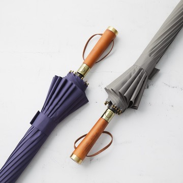 MECOVER Pro 風格原木抗風直立傘 #極致撥水傘布 (六色任選) - 火山黃