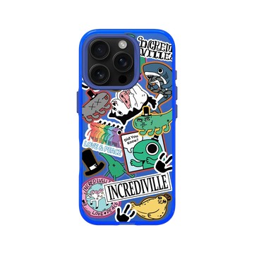 iPhone 16 Pro Clear 激光藍 - 怪奇事物所 Incrediville - 怪奇貼紙簿