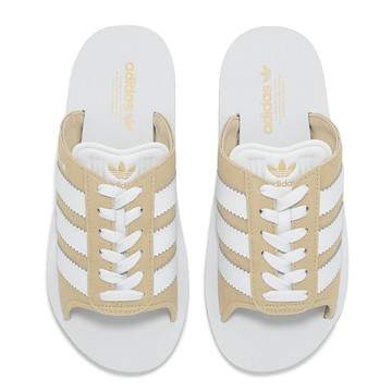 adidas 拖鞋 Gazelle Beach W 女鞋 杏色 白 休閒鞋 三葉草 愛迪達 JQ7422