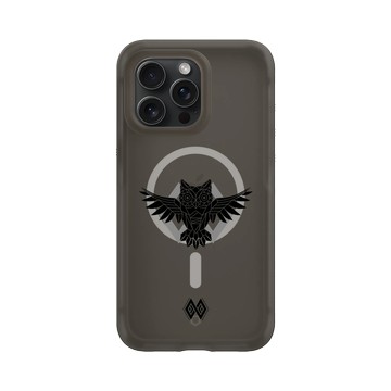 iPhone 15 Pro Max AirX 本質黑 - 花生騷 WasangShow - 貓頭鷹圖騰