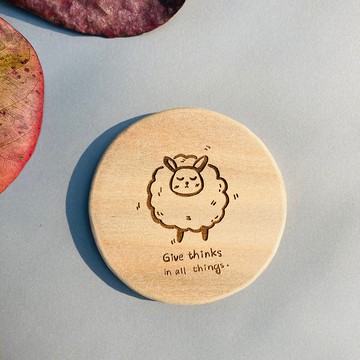 貝殼杉福音杯墊