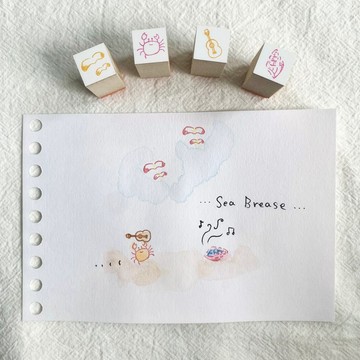 夏日小印章【螃蟹與海螺】組合