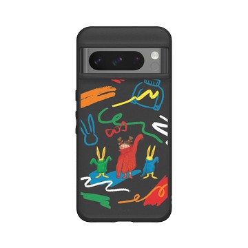 Pixel 8 Pro SolidSuit 黑 - 幾米 Jimmy Liao - 兔子系列-大毛衣