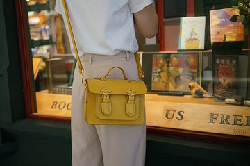 復古迷你劍橋包 高端進口真皮斜挎包 DIY手作材料包 親手製作禮物