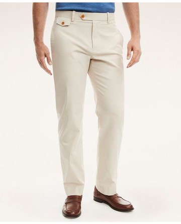 Brooks Brothers Men's Clark Straight-Fit Stretch Supima Cotton Poplin Chino Pants | Natural | Size 32 32