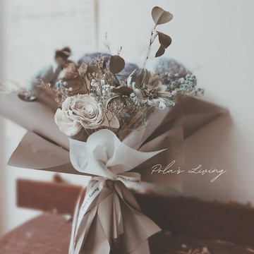 【Pola's Living】乾燥花束 (紳士藍 )