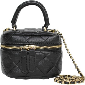 Mikon 女士迷你鏈條手提斜背包 MTZ51622  13.5 x 10 x 8 cm  黑色