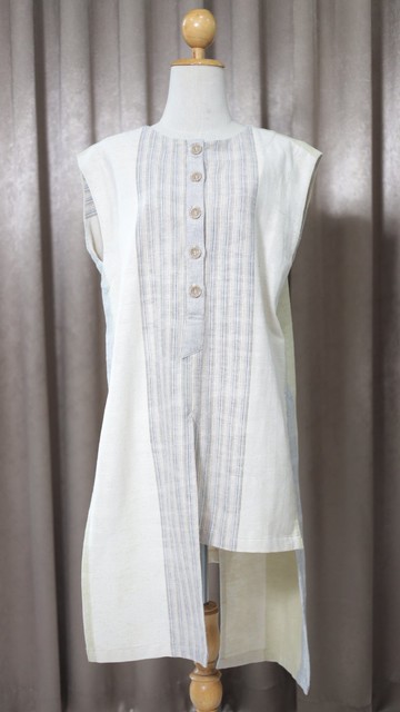 Loom & Leaf - 手捻棉手工編織長版上衣