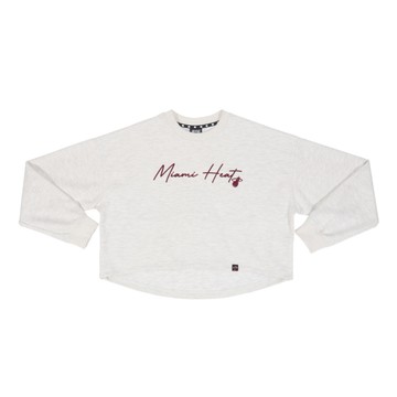 NBA 女款 隊伍字形 短版 Crop Tee 長袖上衣 熱火隊 3552100111