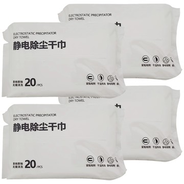 小麥購物 靜電除塵拖把 乾紙巾  4包  22 x 30cm