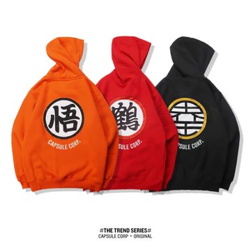 膠囊七龍珠悟界布貼休閑連帽衛衣