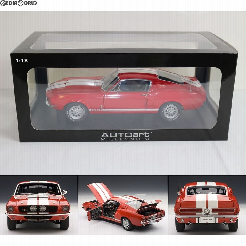 Aa1/18 シェルビー マスタングGT500 1967 レッド/ホワイト極美品オートアート