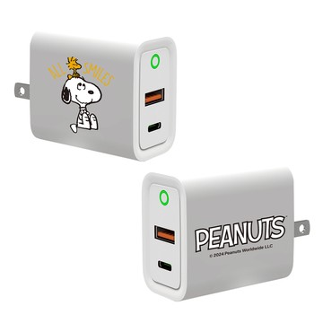 【正版授權】SNOOPY史努比笑容相伴USB3.0+PD20W雙孔充電器