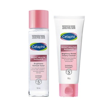 【Cetaphil舒特膚】BHR淨白無瑕潔面乳 100g+BHR淨白煥新化妝水 150mL