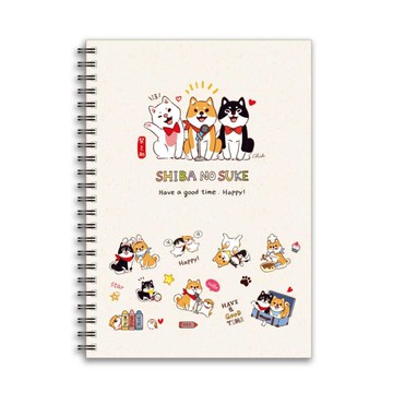 三瑩 柴之助25K側翻橫罫活頁筆記-米色