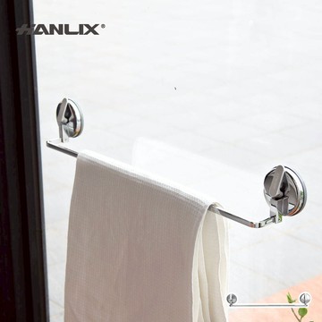 現貨贈輔助貼片【Hanlix亨利士】MIT台灣製 強力吸盤耐重10kg 鏡面毛巾架【9480003】無痕壁掛掛勾 免釘免鑽免打孔 廚房浴室