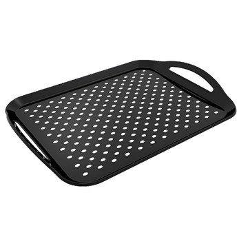 中陽文創 點點防滑托盤 365g  42x29x4cm  黑色  1入