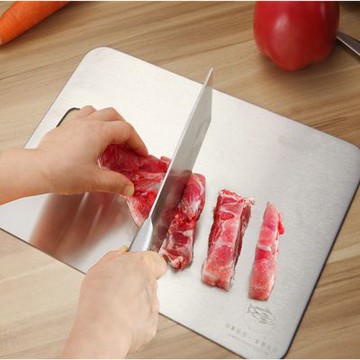 PUSH!廚房用品 304不鏽鋼切菜板 砧板 不鏽鋼菜板 D164