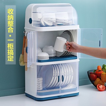 小型碗柜家用簡易放碗的收納柜兒童餐具廚房調味品置物架放調料瓶