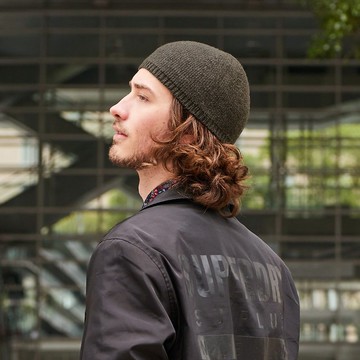 羊毛 Kufi 圓頂帽 T 恤，男士合身帽，緊密貼合針織帽，彈性大頭圍帽