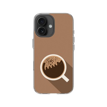 iPhone 16 Clear Case（相機按鈕） 透明 - ilovedoodle (Lim Heng Swee) - Coffee Cat: 午后貓時光