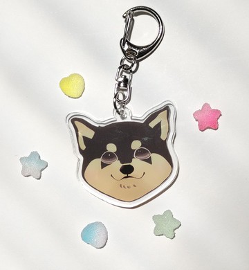 壓克力鑰匙扣【黑芝】