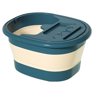 折疊式帶蓋足浴桶  藍色  1個