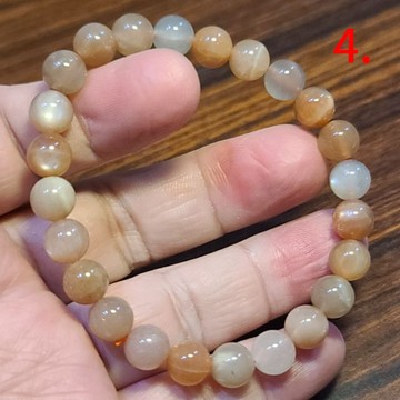 彩月光 月光石 黑月光 橙月光 白月光 黑骨幹水晶 手鍊 手環 手珠 8mm 天然 ❤水晶玉石特賣#R089-2