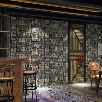 復古懷舊3d立體墻貼泡沫磚紋墻紙自粘店面裝飾貼紙電視背景墻壁紙【時尚大衣櫥】