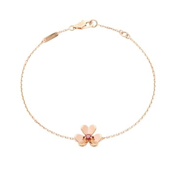 Van Cleef & Arpels 梵克雅寶 Frivole Mini 手鍊 18K玫瑰金 紅寶石 【二手名牌BRAND OFF】