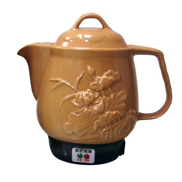 【啞巴媳婦】3750c.c陶瓷煎藥壺-玉荷花(HS-68)