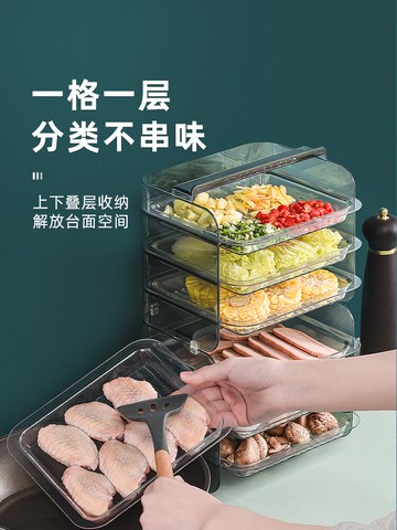 廚房多功能備菜盤配菜神器多層可疊加家用火鍋食材盤子菜盤【林之色】