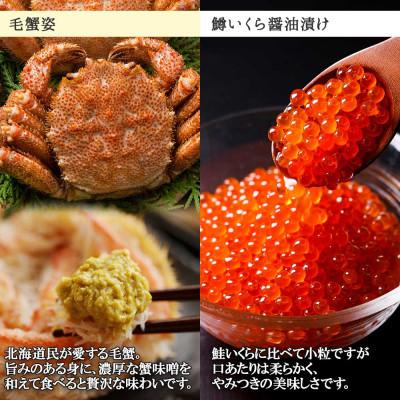 ふるさと納税 弟子屈町 毛蟹 2尾 700g 鱒いくら醤油漬け 200g 蟹ハサミガイド 北海道 弟子屈 1372