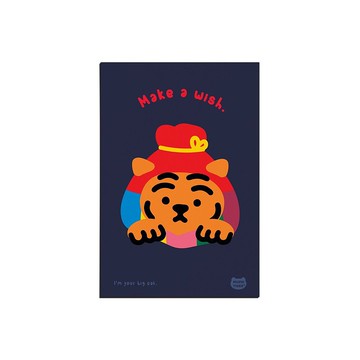躺肥虎 福袋老虎 插畫 明信片