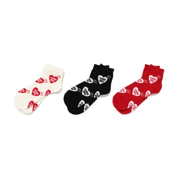 AirRoom正品 2025AW HUMAN MADE HEART SHORT SOCKS 滿版 愛心 LOGO 襪子