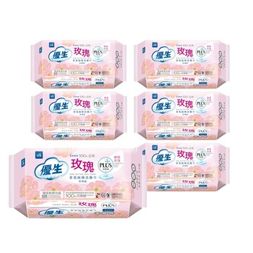 【US 優生】香氛純棉洗臉巾 珍珠紋 特厚型 玫瑰PLUS 70抽x12包