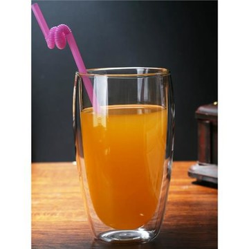 耐熱玻璃雙層杯 隔熱防燙透明咖啡杯高杯 情侶飲料泡茶杯正品包郵