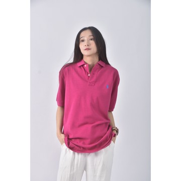 (M) polo ralph lauren棉質純棉紫色短袖上衣二手衣