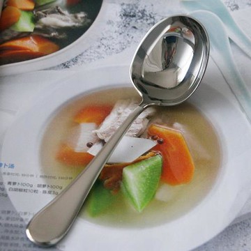 橢圓勺面~米線深湯殼吃面喝湯吃餃子勺子18/10不銹鋼小湯勺湯殼粥